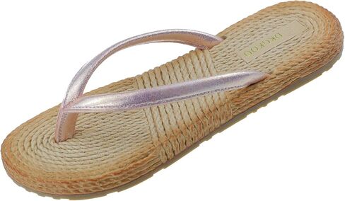 Women's Flip Flops Twine Mat Comfortable Summer Beach Walking Thong Cushion Sandals Slip On Indoor Outdoor in Saudi Arabia