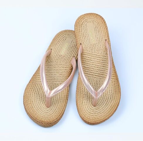 Women's Flip Flops Twine Mat Comfortable Summer Beach Walking Thong Cushion Sandals Slip On Indoor Outdoor in Saudi Arabia