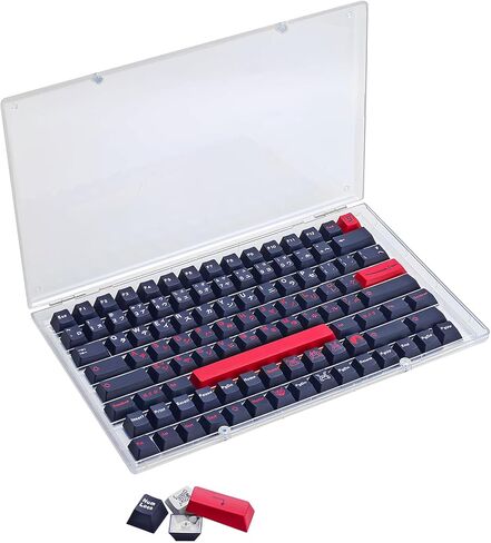 صندوق تخزين أغطية المفاتيح 104 مفاتيح ABS حافظة عرض مقاومة للغبار مجموعة مغناطيسية شفافة لـ XDA Cherry DSA OEM MSA SA غطاء لوحة المفاتيح الميكانيكية (شفاف) in Kuwait