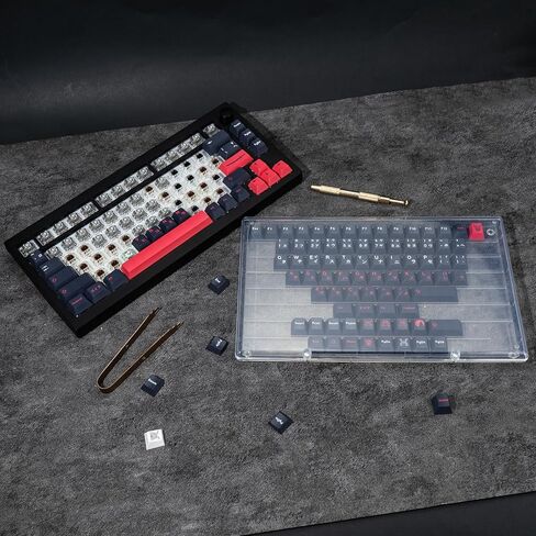 صندوق تخزين أغطية المفاتيح 104 مفاتيح ABS حافظة عرض مقاومة للغبار مجموعة مغناطيسية شفافة لـ XDA Cherry DSA OEM MSA SA غطاء لوحة المفاتيح الميكانيكية (شفاف) in Kuwait