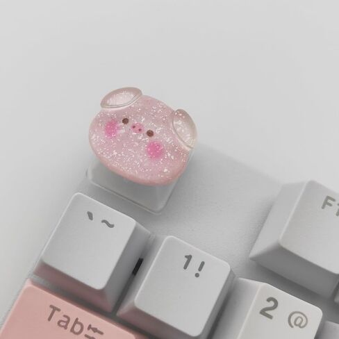 شخصية لطيف الكرتون شفافة Keycap اليدوية OEM ملف تعريف Keycap قاعدة DIY مخصص ESC الخلفية Keycap للوحة المفاتيح الميكانيكية MX التبديل (خنزير) in Kuwait