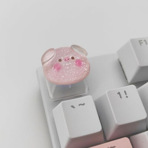 شخصية لطيف الكرتون شفافة Keycap اليدوية OEM ملف تعريف Keycap قاعدة DIY مخصص ESC الخلفية Keycap للوحة المفاتيح الميكانيكية MX التبديل (خنزير) in Kuwait