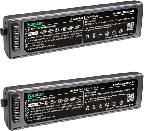 Kastar Battery 1-Pack Replacement for Canon 2446B003, K30274, LB-60, QK1-2505-DB01-05 Battery, Canon LK-62, Canon PIXMA i260, PIXMA i320, Canon PIXMA iP100, PIXMA iP100 min, PIXMA iP110 Printer in Saudi Arabia