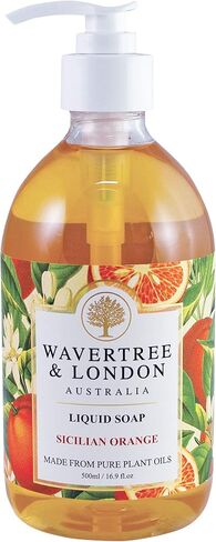 Wavertree & London Natural Liquid Soap Bottle with Dispenser Pump, Beach Scented Liquid Hand Soap for Bathroom, Kitchen - Australia Made Moisturizing Plant Oil Body & Hand Wash Soap in Saudi Arabia