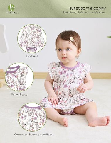 Baby Girls Sleeveless Bodysuits Ruffled Bodysuit Viscose from Bamboo Cute Infant Girl Outfit Clothes in Saudi Arabia