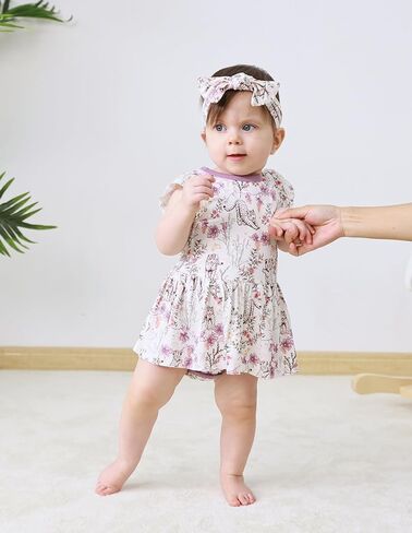 Baby Girls Sleeveless Bodysuits Ruffled Bodysuit Viscose from Bamboo Cute Infant Girl Outfit Clothes in Saudi Arabia