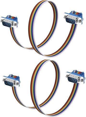 JSADZKJD DB9 Serial Extension Cable RS232 DB9 Female to Female Straight Through Serial Cable DB9 9-Pin COM Port Serial Cable for PC Modem PDA 1.6FT/50CM (Female to Female DB9 Connector) in Kuwait