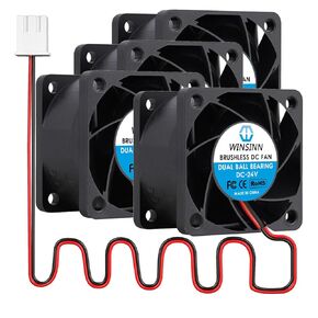 WINSINN DC 40mm Fan 24V 4028 Dual Ball Bearing Brushless Cooling 40x28mm 2PIN (Pack of 4Pcs)