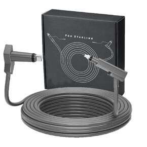 Starlink Cable 75FT for Starlink Rectangular Satellite V2, Waterproof Replacement Starlink Extension Cable for Starlink Internet Kit Satellite V2 with Stable and Fast Connection-Grey