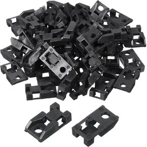 MECCANIXITY 250pcs Cable Tie Base Saddle Type Mount Wire Holder, 0.96"x0.52"x0.24" Wire Clips Organizer Holders Clamps for Electronic Wires, Black 0.18"Dia