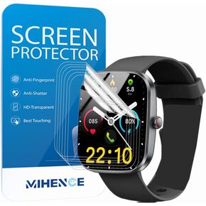 Screen Protector Compatible for Kuizil 1.91'' Smart Watch T70, HD Full Coverage TPU Protective Film for T70 1.91"" Smartwatch (6PCS), transparent