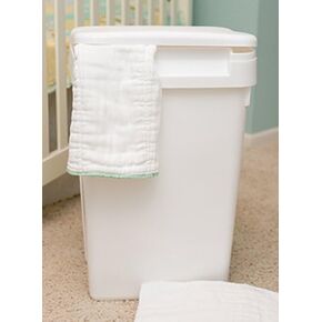 Sturdy Plastic Easy to Clean Flip Top Cloth Diaper Pail or Trash Can