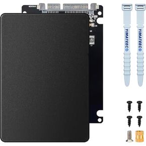 M.2 to SATA Enclosure Adapter, Combo M.2 (NGFF) SSD to 2.5IN SATA 3.0 Card Adapter with Case, M.2 SSD Enclosure 6Gbps External Disk Caddy Case Support 2230 2242 2260 2280 Hard Drive (1 Set)