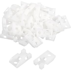 MECCANIXITY 250pcs Cable Tie Base Saddle Type Mount Wire Holder, 0.96"x0.52"x0.24" Wire Clips Organizer Holders Clamps for Electronic Wires, Black 0.18"Dia