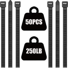 heavy duty zip ties,zip ties 12 inch zip ties heavy duty(100 Pack),cable ties The tensile strength is 250 pounds heavy duty zip ties for outdoor use black zip ties