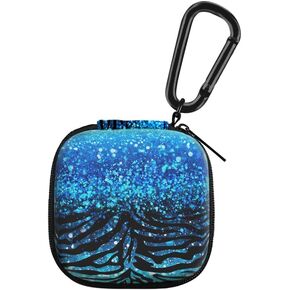 WIRESTER Portable Wireless Headphone Case, Earphone Storage Bag Carrying Case, Earbud Holder with Black Carabiner Compatible with Apple Airpods - Ocean Sea Turtles in Kuwait