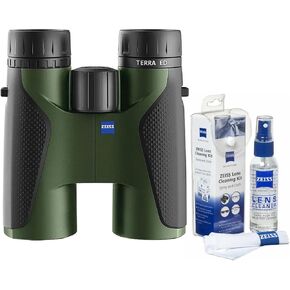 Zeiss TERRA ED 8x42 Binocular (Black-Velvet Green) with Zeiss Lens Care Kit with Spray and Microfiber Cloth (2 ounces) (2 Items)