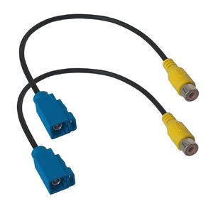 Reverse Camera Adapter Fakra to RCA Reversing Parking Female Plug Cable Compatible with Select Mercedes Benz Volvo Ford Vehicle Navigation Radio System Camera Reversing Parking Adaptor-2 Pack