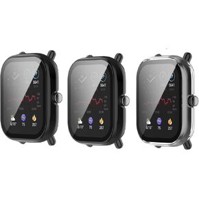 Compatible with Amazfit GTS 2 Mini Screen Protector Case, Hard PC Ultra-Thin Bumper Overall Shock-Proof Scratch-Resistant Protector Cover Case for Amazfit GTS 2 Mini Smartwatch