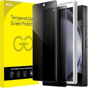 JETech Front Privacy Screen Protector for Samsung Galaxy Z Fold 6, Anti-Spy Tempered Glass Film with Easy Installation Tool, Case-Friendly, 2-Pack