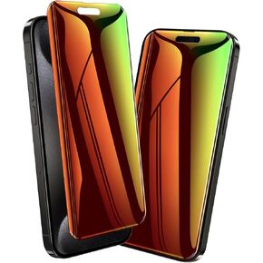 Fotbor for iPhone 15 Pro Max / 15 Plus Privacy Screen Protector, 2 Pack Colorful Gradient Anti-Spy Anti-Blue Light Eye Protection Full Adhesive Flexible Film, Sensitive Touch Anti-Scratch 6.7 Inch