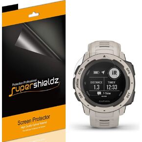 Supershieldz (6 Pack) Designed for Garmin Instinct and Instinct Solar Screen Protector, 0.23mm, High Definition Clear Shield (PET)