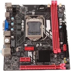 DDR3 Motherboard with 2 DDR3 Slots, Support for Corei7, i5, i3 (LGA1155) Processors, Stable Power Supply, 100M Network Interface, Digital HD Output, PC Motherboard Made of PCB
