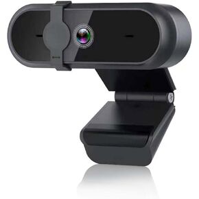 Autofocus 2K QHD Webcam with Privacy cover, Microphone, Web Computer Camera, Plug and Play,for Zoom/Skype/Teams, Conferencing and Video Calling JW-07B-2K-A