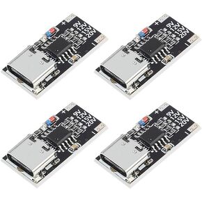 4PCS USB-C PD Trigger Board Module PD/QC Decoy Board Fast Charge USB Type-c to 12V High Speed Charger Power Delivery Boost Module for Laptop Router