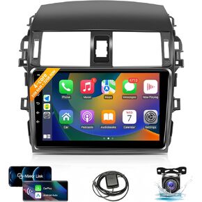 Leadfan Car Stereo Radio for Toyota Corolla 2009 2010 2011 2012 2013 Wireless CarPlay Android Auto, 9" IPS Touch Screen Car Audio Receiver with WiFi GPS Navigation FM Bluetooth Backup Camera SWC