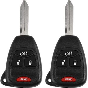 X AUTOHAUX 2pcs OHT692427AA 315MHz Replacement Keyless Entry Remote Car Key Fob for Dodge Avenger 2008-2013 for Jeep Liberty 2008-2012 for Chrysler PT Cruiser 2006-2010 4 Button with Door Key