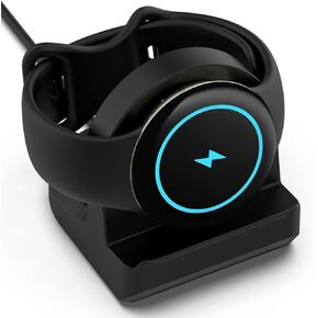 Miimall Charger Stand Compatible with Google Pixel Watch 2 Charger, Non-Slip Silicone Charging Station for Pixel Watch 2,Charger Base Holder with Cable Management Slot for Google Pixel Watch 2(Black)