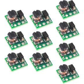 AITRIP 10PCS DC-DC Boost Converter Module,1.5V 1.8V 2.5V 3V 3.3V 3.7V 4.2V to 5V DC-DC Step Up Power Module Voltage Boost Converter Board 0.9-5V to 5V