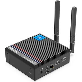 MINIX Z100-0dB Fanless Mini PC, Intel 12th Gen N100, 16GB DDR4/512GB PCIe 3.0 X4 SSD/4K Dual Display/2.5G LAN/Windows 11 Pro/Auto Power On/for Home/Office/Industrial and Commercial.