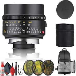 Leica Summilux-M 35mm f/1.4 ASPH. Lens (Black) (11726) + Filter Kit + BackPack + Cleaning Kit + Cap Keeper