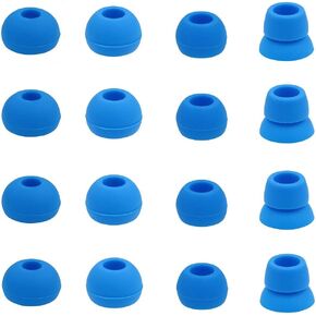 Eartips Earbuds Ear Tips Replacement for Powerbeats3 Powerbeats2, 4 Size 16PCS 8 Pair (black)
