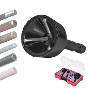 Tungsten Carbide Chamfering Drill Bit 1/4" to 3/4" Uniburr, Bolt Thread Repair Tool for Removing Burr, Quick Release Hex Shank Deburring Tool for Metal, Rod, Tube, Screw, Dowel, Sheet,Pipe