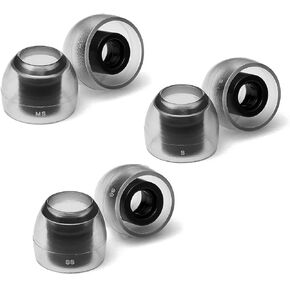 AZLA SednaEarfit Crystal Standard (M/ML/L) - Earbud Tips for Wireless Headphones - Noise Canceling Earbuds Replacement Tips - Eartips Compatible with Shure, Sony, Beats, Sennheiser, Jabra, and JBL