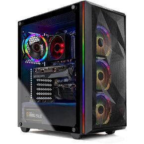 كمبيوتر سطح المكتب للألعاب Skytech Gaming Shadow - Intel Core i5 12600K 3.7 جيجا هرتز، NVIDIA RTX 4070، 1 تيرابايت NVME SSD، 16 جيجابايت DDR4 RAM 3200، 750 واط Gold PSU، 240 مم AIO، 11AC Wi-Fi، Windows 11 Home 64 بت، أسود in Kuwait