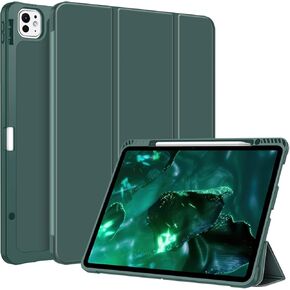 Fintie SlimShell Case for iPad Pro 13-inch (M4) 2024 - [Built-in Pencil Holder] Soft TPU Protective Stand Back Cover with Auto Wake/Sleep, composition book