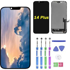 New Replacement for iPhone 14 Compatible with Model A2649 A2881 A2882 A2883 A2884 6.1 Inch LCD Screen Digitizer Full Complete Frame Assembly with Repair Tools in (OLED)