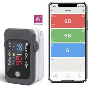 جهاز قياس التأكسج والنبض بأطراف الأصابع من بيري، جهاز قياس تشبع الأكسجين في الدم مع شاشة OLED، مقياس رقمي محمول (SpO2) in Kuwait