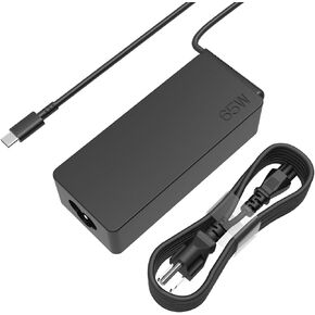 65W USB-C Laptop Charger for Lenovo ThinkPad/Yoga, Dell Latitude/Chromebook, Universal Chromebook Charger USB C for HP Spectre/Envy X360, Samsung Acer Asus LG Gram Computer Type C AC Power Adapter