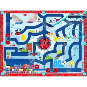 Beria Magnetic Color and Number Maze, Montessori Toys for 3 Year Old, Color Sorting Sensory Toys for Ages 2-4, Gift for Toddlers Kids Boy Girl Preschool 1 2 3 4 5 Years Old Activities Travel Birthday