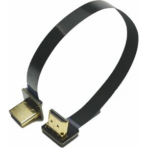 FFC HDMI Flat Slim HDMII FPV HDMI Cable Standard Full Normal Male HDMI Interface 90 Degree to Standard HDMI Full HDMI Normal HDMI 90 Degree for brushless Gimbal rig Drone Gimbal rig dsrl (20CM)