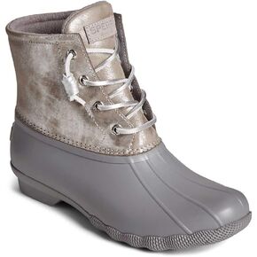 Sperry Women's Saltwater Shimmer Leather Silver 9.5 B(M) US