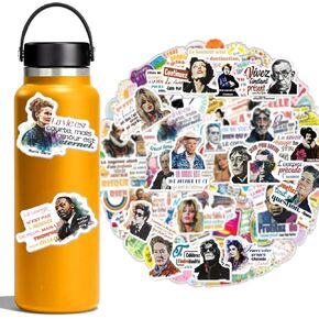 1step2dream French Inspirational Stickers | Historical Figures Quotes for Teens, Student, Kids, and Teachers | Positive Supply for Planners, Water Bottles 101 Pieces