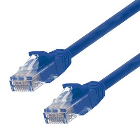 NavePoint Ethernet Patch Cable CAT6A, UTP, 24AWG, 10 Ft, 10 Pack, Blue