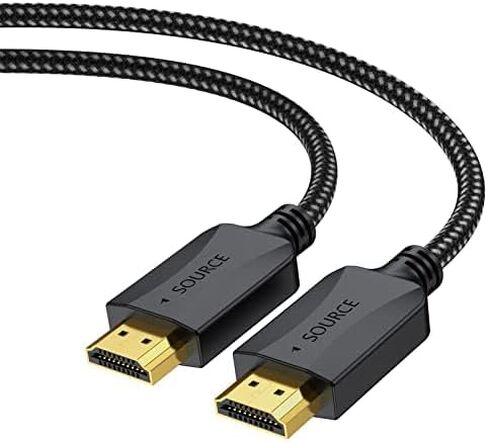 كابل HDMI 6.6 قدم، كابل HDMI رفيع 4K مضفر 6.6FT - كابل HDMI 2.0 عالي السرعة ذكر إلى ذكر مرن 4K @ 60 هرتز HDR 3D HDCP 2.2 | للسينما والتلفزيون والكمبيوتر المحمول والشاشة وPS5 وPS4 وXbox والمزيد in Kuwait