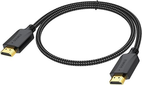 كابل HDMI 6.6 قدم، كابل HDMI رفيع 4K مضفر 6.6FT - كابل HDMI 2.0 عالي السرعة ذكر إلى ذكر مرن 4K @ 60 هرتز HDR 3D HDCP 2.2 | للسينما والتلفزيون والكمبيوتر المحمول والشاشة وPS5 وPS4 وXbox والمزيد in Kuwait